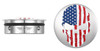  FIGURATI DESIGNS Swing Arm Covers - Red/White/Blue Flag Skull FD24-AFSKULL-SS 