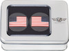  FIGURATI DESIGNS Swing Arm Covers - American Flag - Custom - Reversed - Black FD21R-AF-BK 