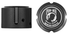 FIGURATI DESIGNS Axle Nut Cover - Front - Stainless Steel - POW MIA - Black FD50-FAC-BK