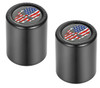  FIGURATI DESIGNS Docking Hardware Covers - Red/White/Blue American Flag Skull - Black FD25-DC-2730-BK 