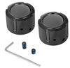  FIGURATI DESIGNS Axle Nut Cover - Front - Stainless Steel - Smooth - Black FD60-FAC-BK 