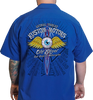 LETHAL THREAT Old Skool Eyeball Shop Shirt - Blue - 2XL DG60143XXL