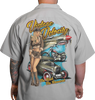 LETHAL THREAT Flying Tiger Pinup Shop Shirt - Gray - 2XL DG60158XXL