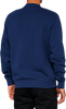 100% Icon Long-Sleeve Fleece Sweatshirt - Navy - Small 20026-00015