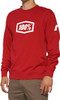  100% Icon Long-Sleeve Fleece Sweatshirt - Red - Small 20026-00010 