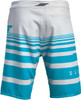  SLIPPERY Glide Board Shorts - Gray/Aqua - US 44 3230-0249 