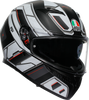 AGV K3 Helmet - Rivia - Matte Black/White - Large 2118381004-019-L