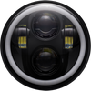 CUSTOM DYNAMICS 5.75" Headlamp - with Mounting Ring - Black PG-575-B