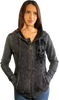 LETHAL THREAT Women's Spirit of Angels Skull Hoodie - Gray - Small HD84060S