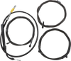 LA CHOPPERS Handlebar Cable/Brake Line Kit - Complete - 12" - 14" Handlebars - Midnight LA-8056KT2-13M