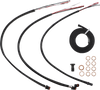 LA CHOPPERS Handlebar Cable/Brake Line Kit - Complete - 12" - 14" Handlebars - Midnight LA-8056KT2-13M