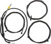  LA CHOPPERS Handlebar Cable/Brake Line Kit - Complete - 12" - 14" Handlebars - Midnight LA-8056KT2-13M 