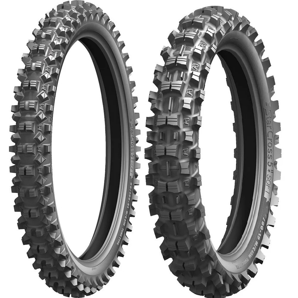 Michelin StarCross 5 Mini Tire Set 60/100-14 80/100-12 - MIC-1