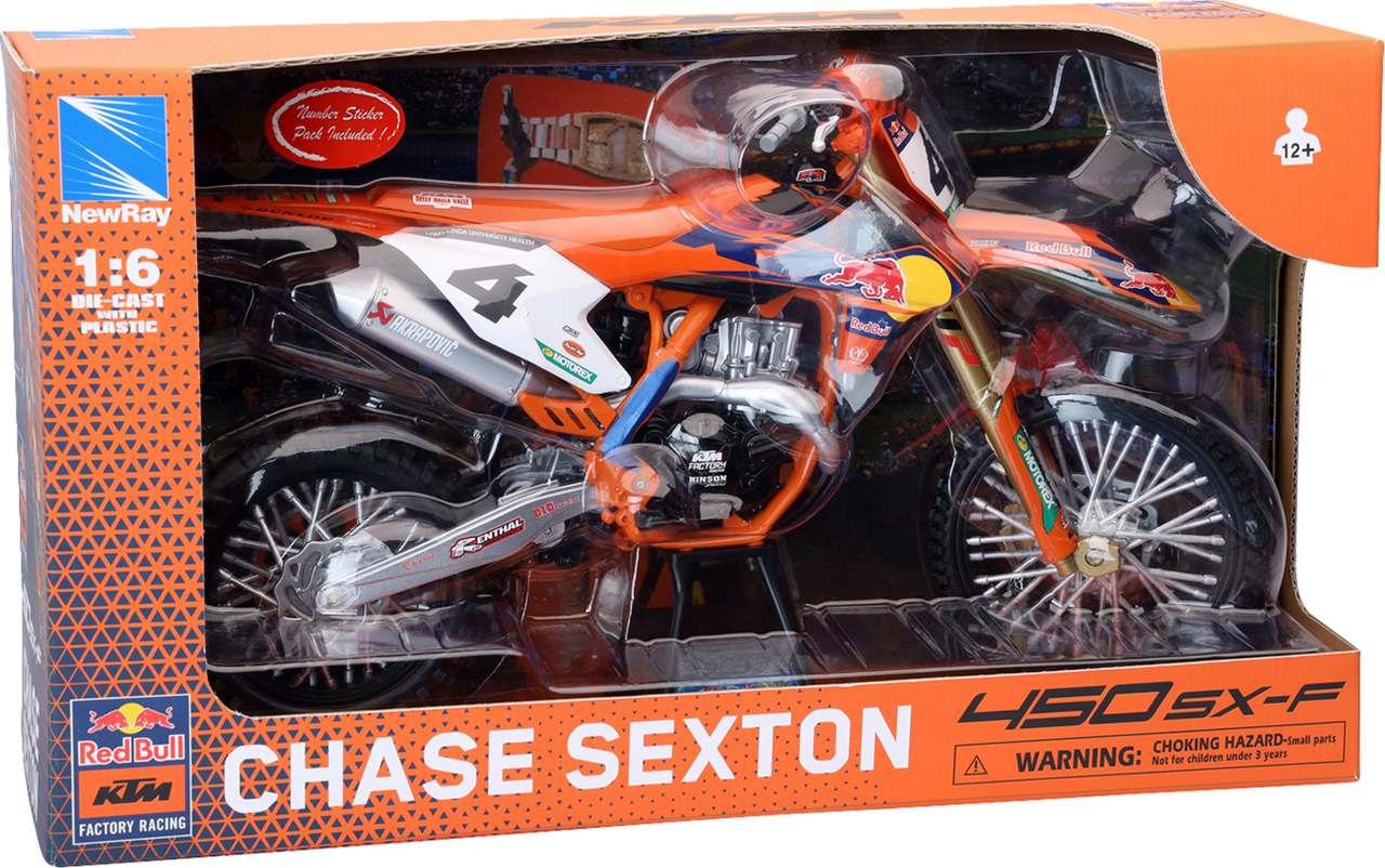 鉄道模型 6両セット カワイモデル KTM エンドウ 赤茶系 ジャンク 現状渡し New Ray Toys Red Bull KTM 450 SX-F Chase Sexton #4 1:6 Scale 49743