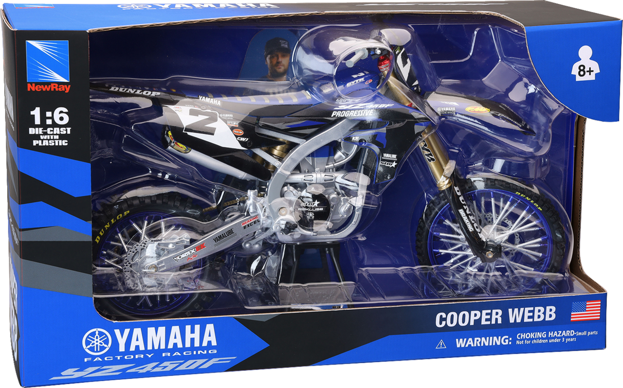 New Ray Toys Yamaha YZ450F Dirt Bike 1:6 Scale Cooper Web #2 49753
