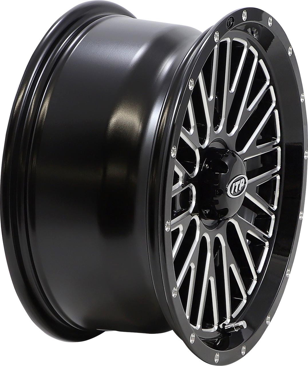 ITP Wheel Momentum Front/Rear Black/Milled 15x7 4/156 5+2 (+30 mm