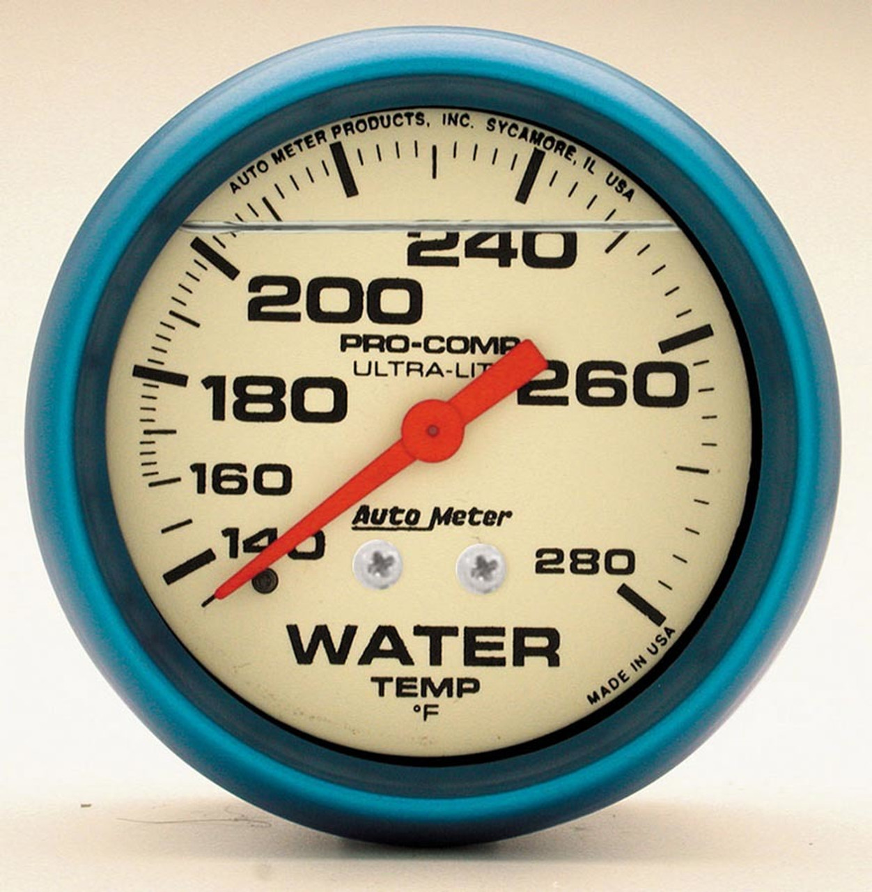 Autometer 2-5/8 Ultra-Nite Water Temp Gauge 140-280 4231 J J Motorsports