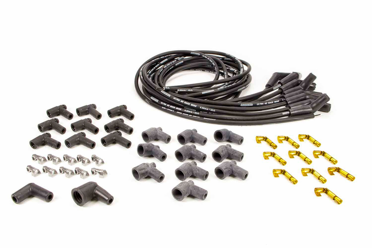 Moroso Ultra 40 Plug Wire Set Black 73816 J J Motorsports