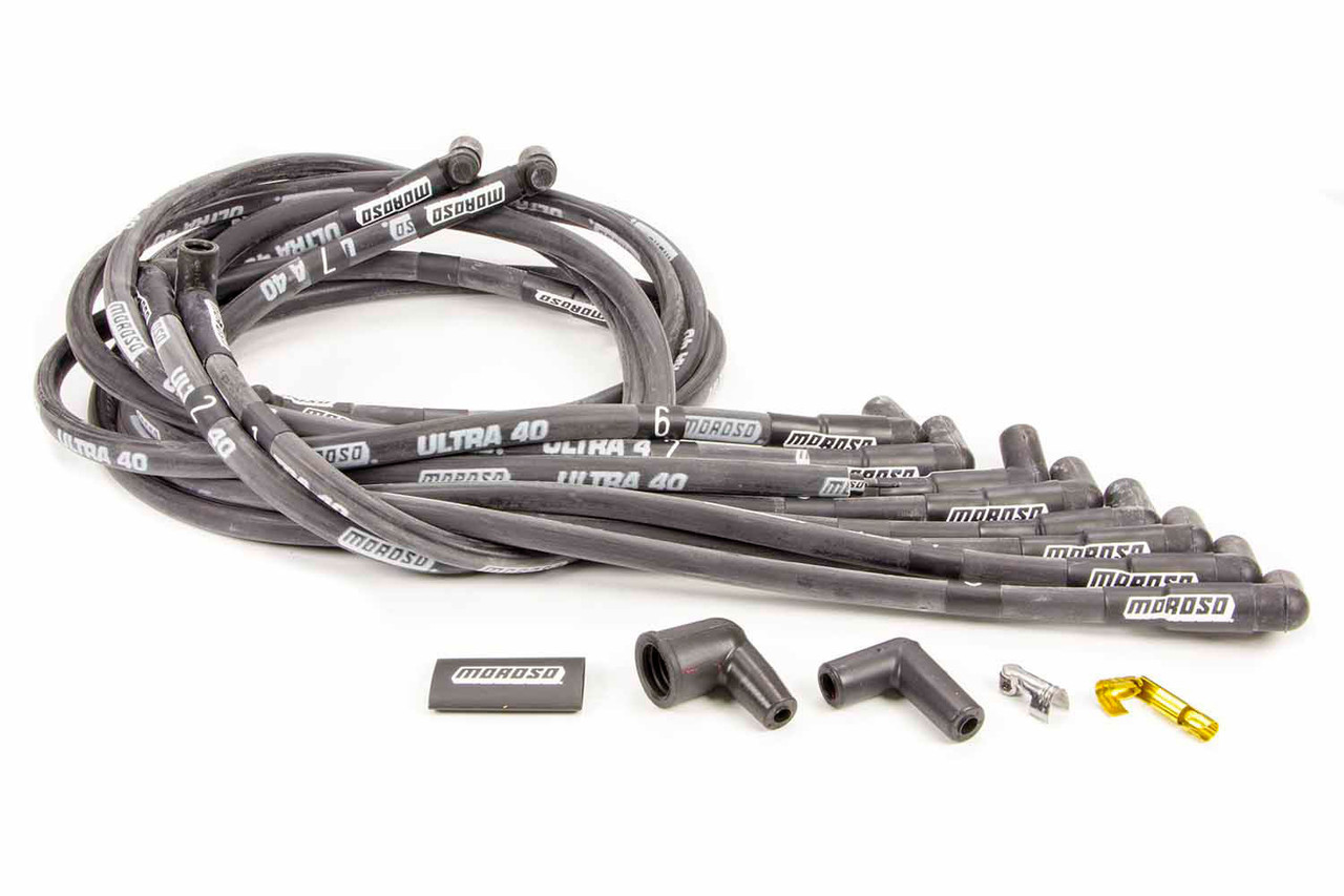 Moroso Ultra 40 Plug Wire Set Black 73818 J J Motorsports