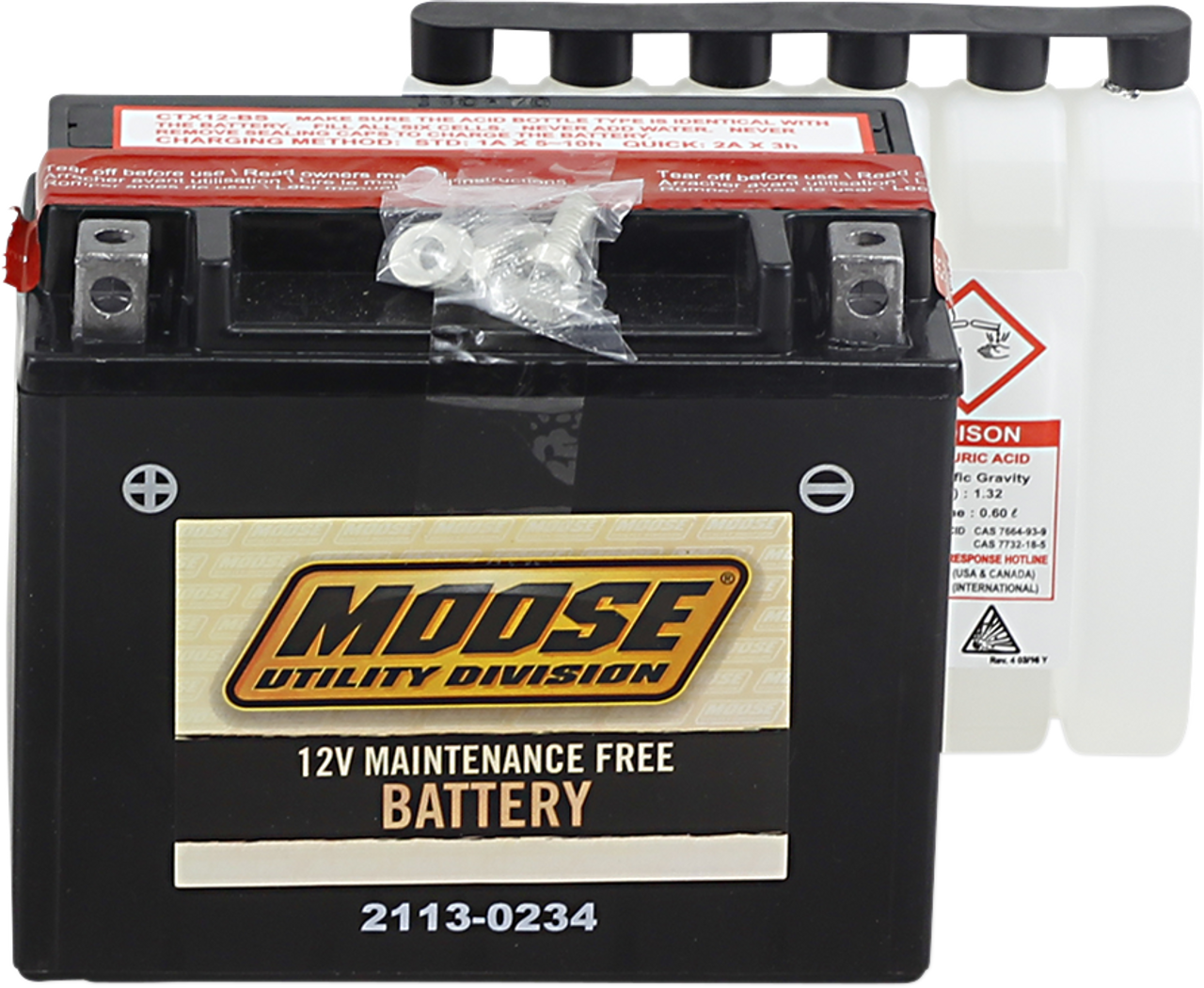 Moose Utility Agm Battery Ytx12-Bs Mtx12-Bs - J J Motorsports