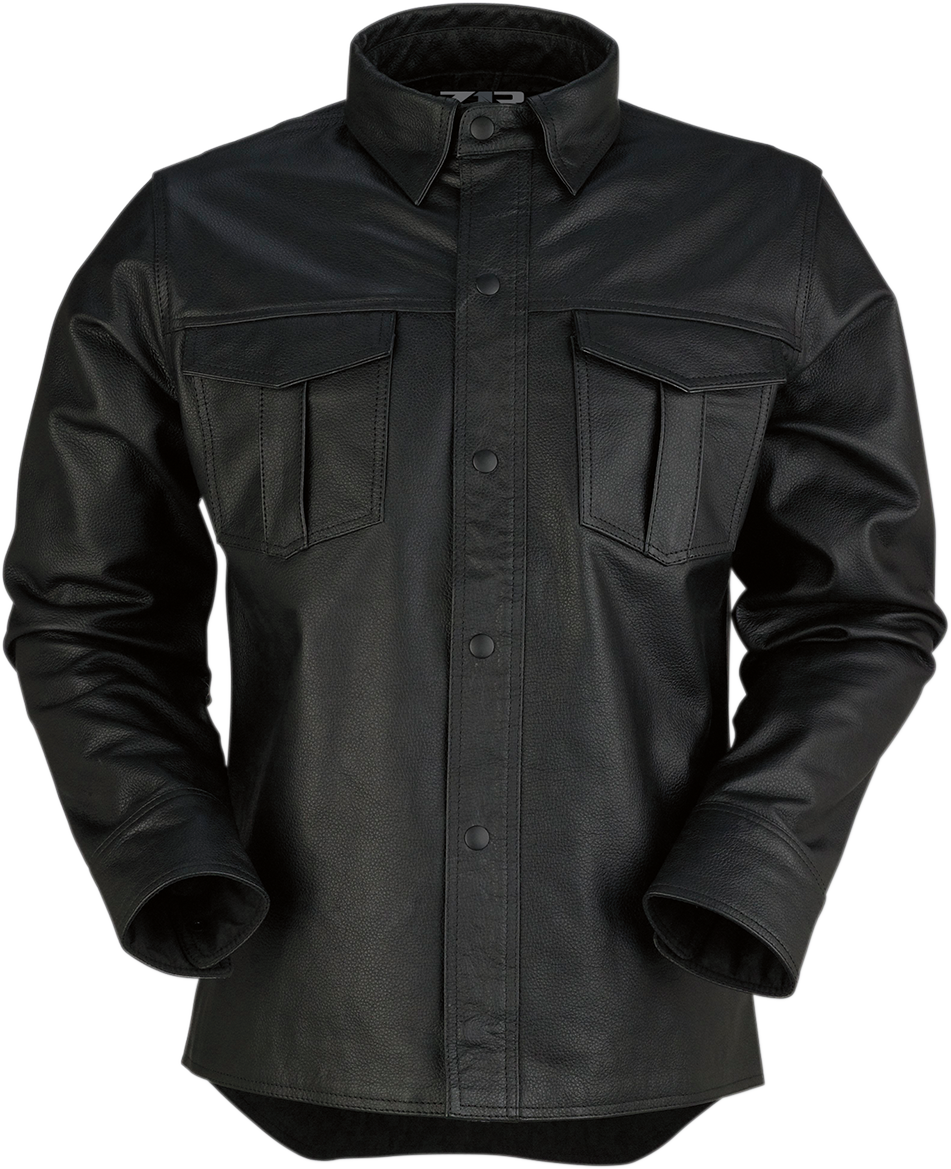 Z1R Motz Leather Shirt Black Small 2810-3393 - J J Motorsports