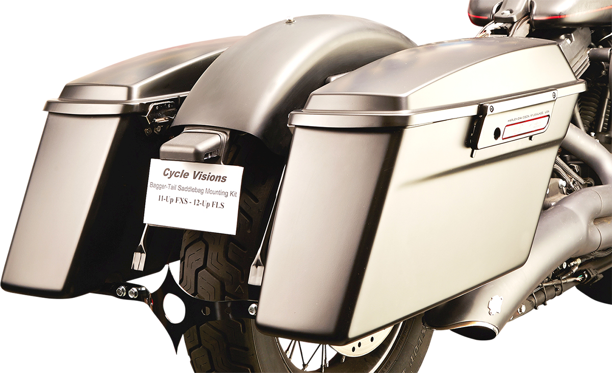Cycle Visions Saddlebag Mount For Softail Models Cv7190 J J Motorsports