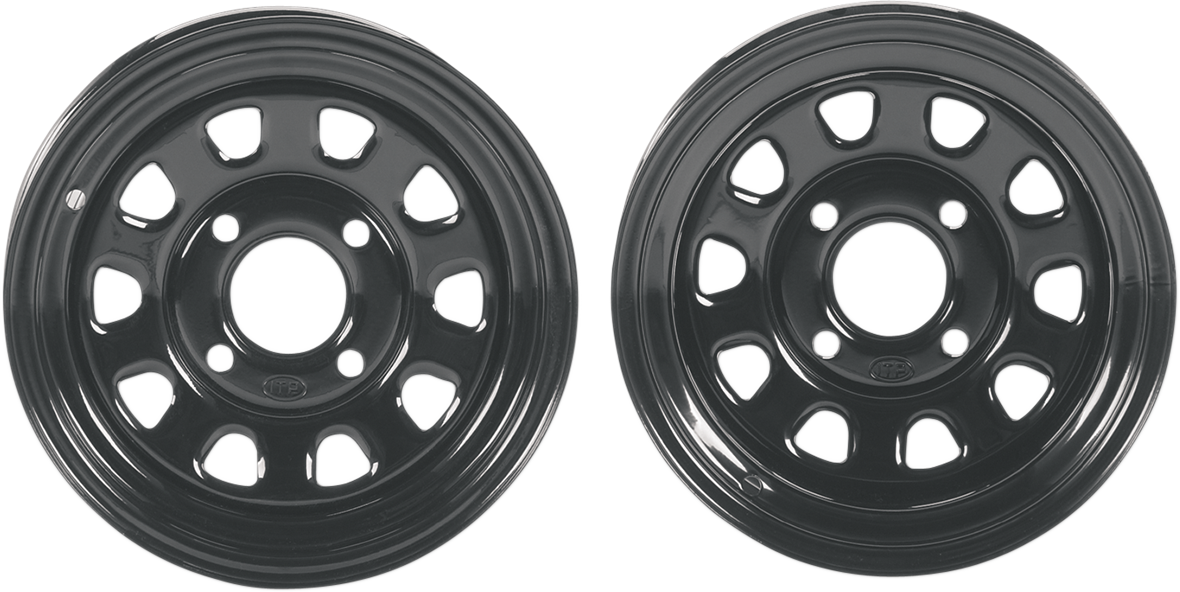 Itp Delta Steel Wheel Front/Rear Black 14X7 4/156 4+3 1422320014B - J J ...
