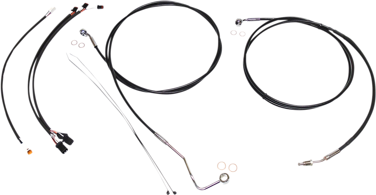 Magnum Control Cable Kit Xr Black/Chrome 489881 - J J Motorsports