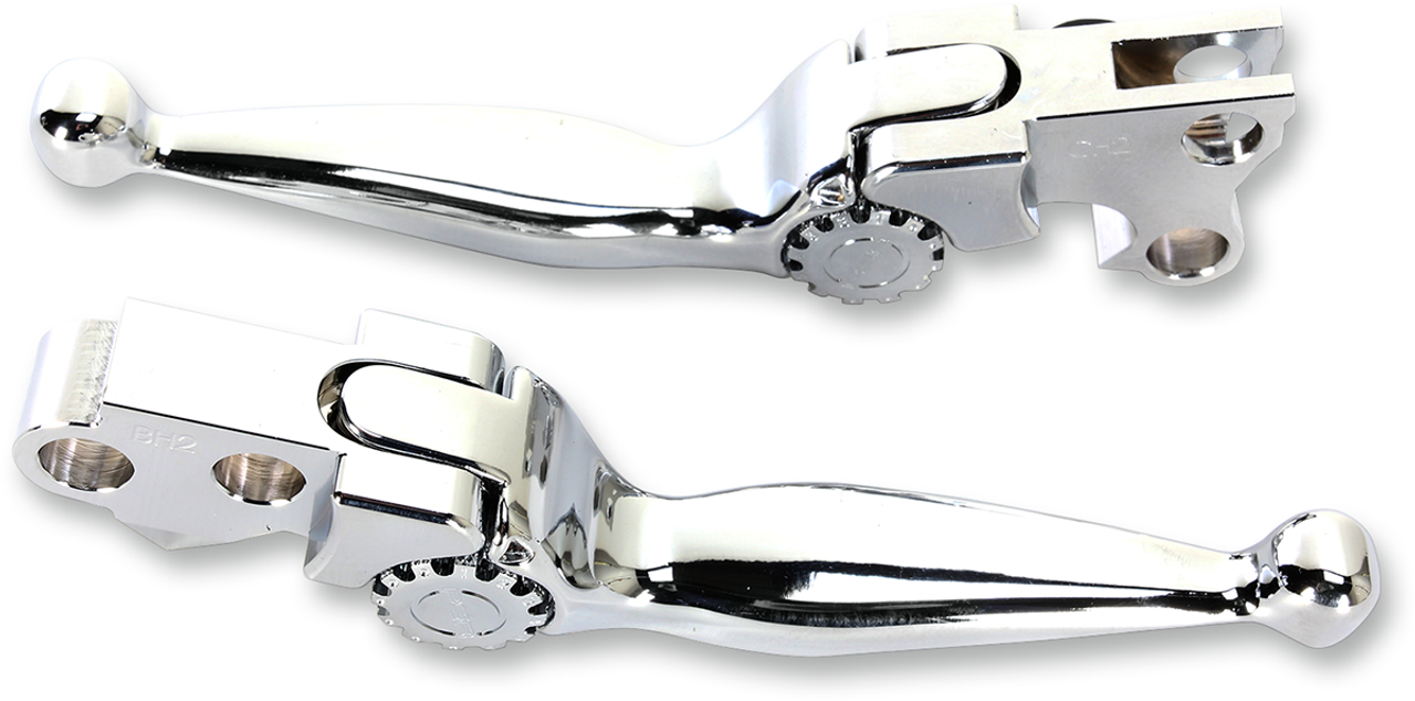 POWERSTANDS RACING Lever Set - Journey - Harley Davidson - Chrome  12-00601-20