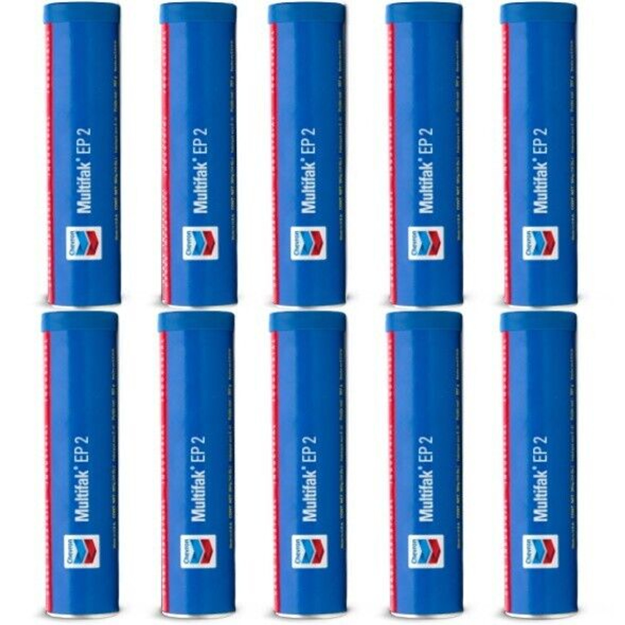 10 Pack of Chevron Multifak EP #2 Grease NLGI GC-LB (10) 14oz tubes