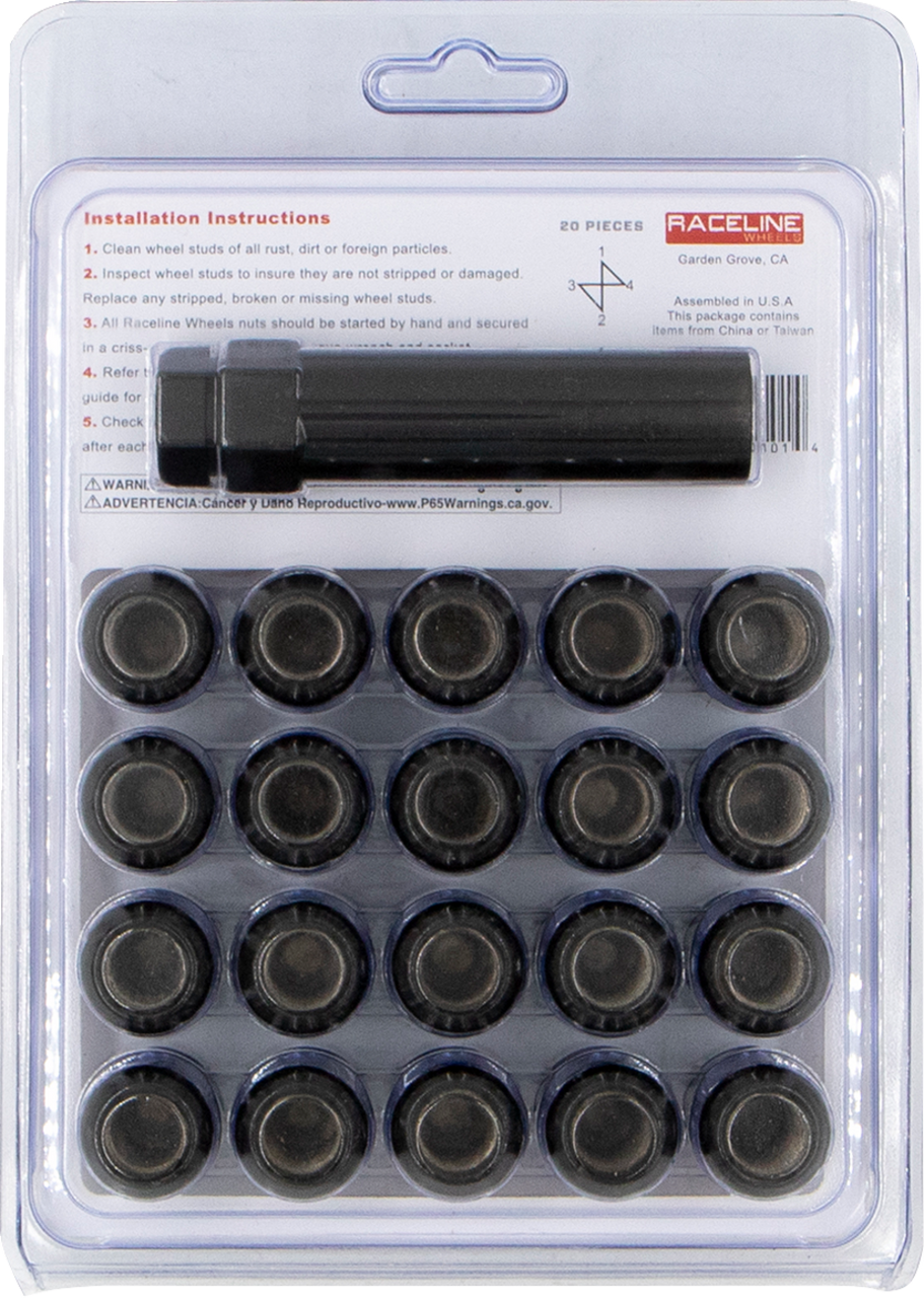 Raceline Wheels Lug Nuts Spline Socket 12 Mm X 1.5 With Spline Key ...