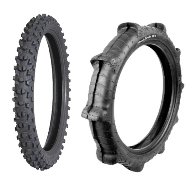 Sand Paddle 110/100-18 & 80/100-21 Front Rear Tire Set MX34 Dirt Bike