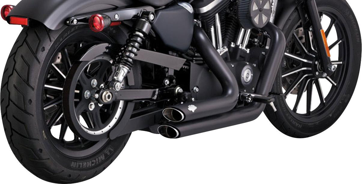 Vance & Hines Shortshots Staggered Exhaust System Black 47329