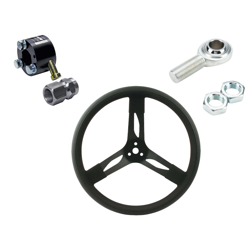 thumbnail image 2 of Bryke Racing 15" Aluminum Steering Wheel Combo With Disconnect, Heims, And Brake – Performance Auto Racing Part 2 of 6