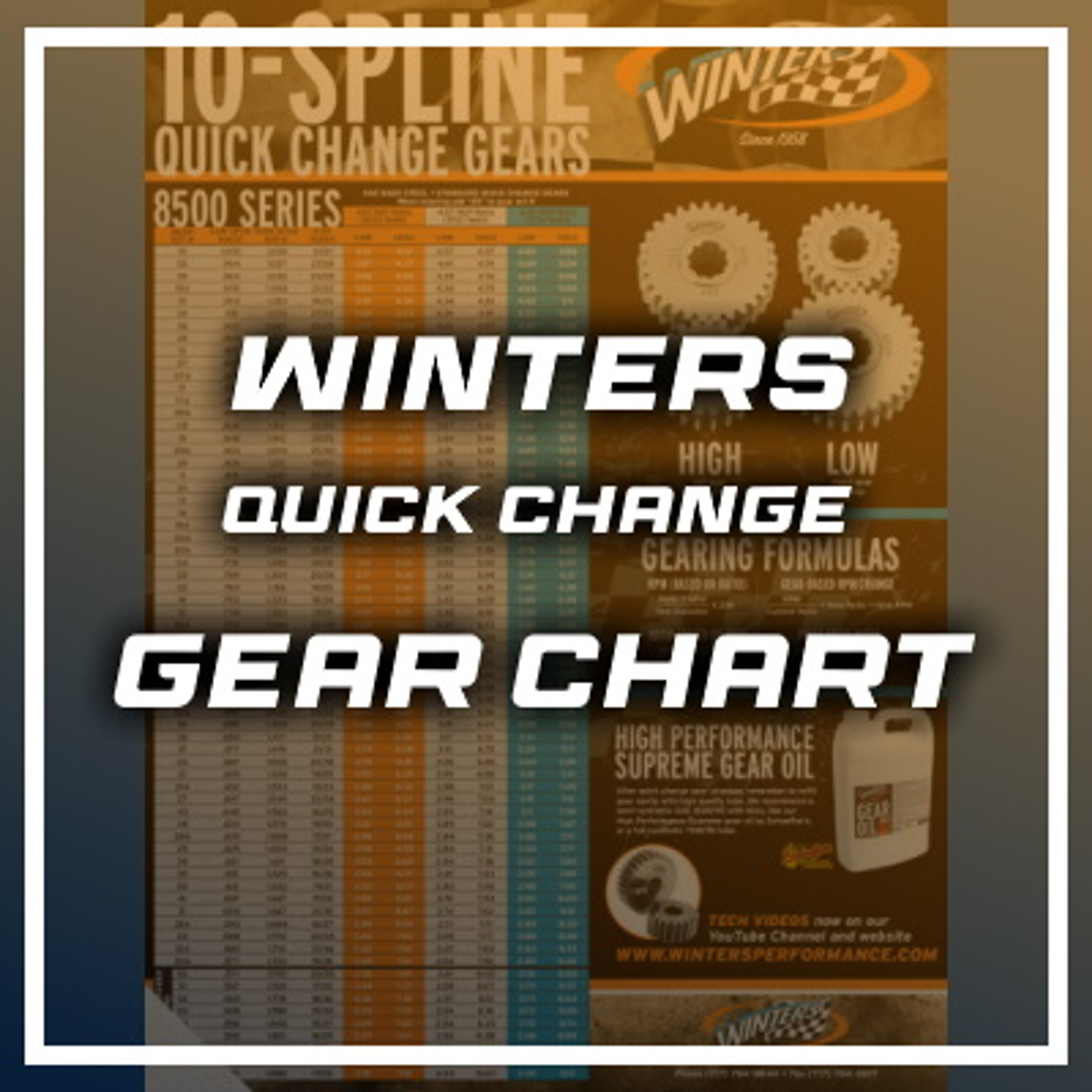 Understanding Winter's Quick Change Gear Chart J J Motorsports