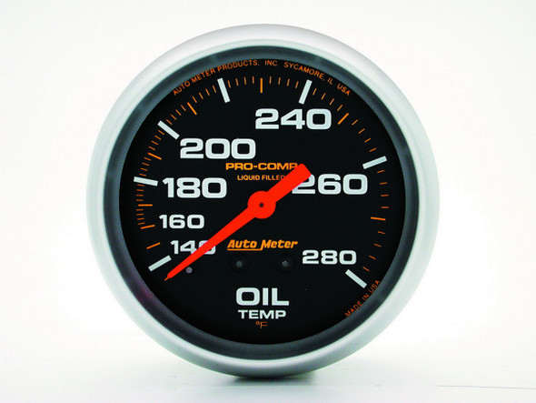 140-280 Oil Temp Gauge with 12ft Capillary Tube ATM5443