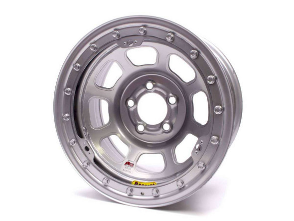 15x8 IMCA B/Lock Wheel D-Hole Silver 5x5 BAS58D5475ISLK