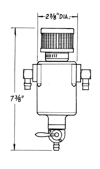 Mini-Breather Tank w/3/8in Fittings JAZ605-375-01