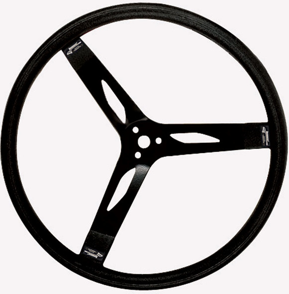 17in. Steering Wheel Black Steel Smooth Grip LON52-56851