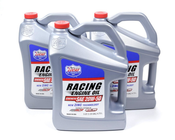 Synthetic Racing Oil 20w50 Case 3 x 5 Quart LUC10616-3