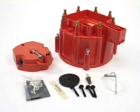 GM V8 Cap & Rotor Kit - Red PRTD4001