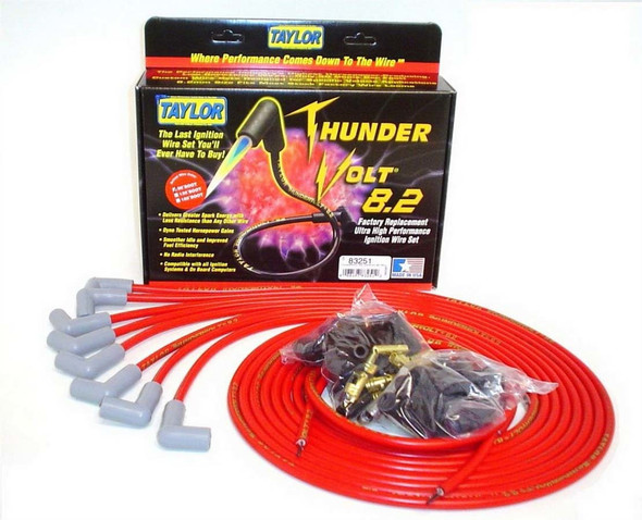 Univ Thundervolt Plug Wire Ste 90 deg Red TAY83251