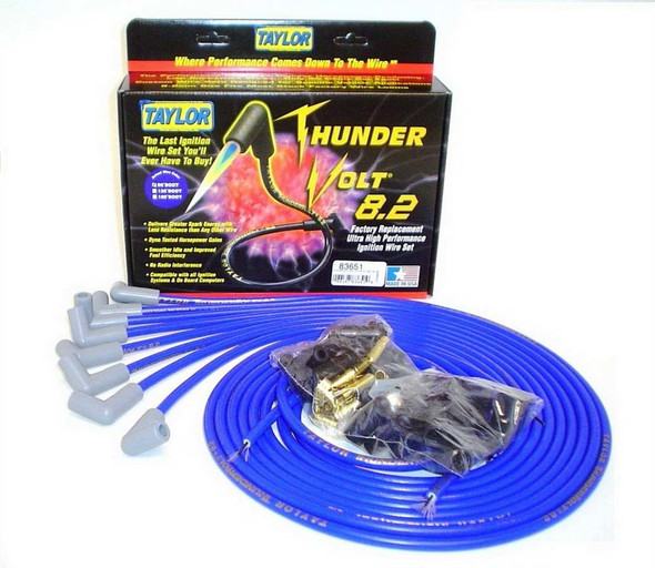 Univ Thundervolt Plug Wire Set 90 deg Blue TAY83651