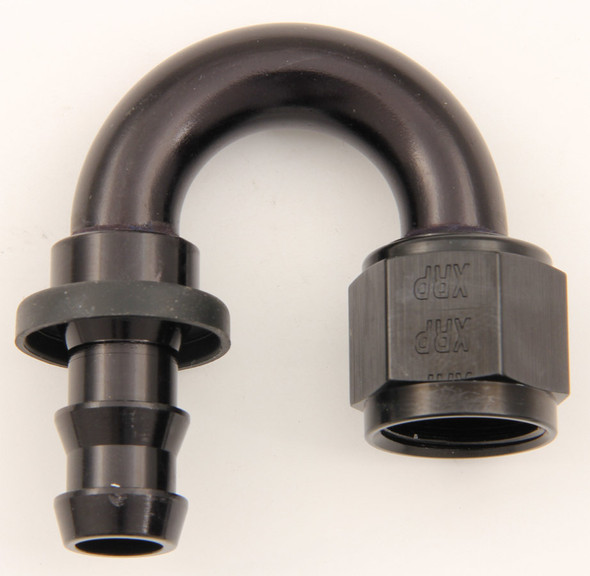 #8 180 Deg Push-On Hose End Black XRP231808BB