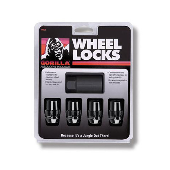Wheel Locks Acorn Black Chrome 14mm x 1.50 4Pack GOR71641NBC