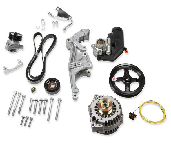 Holley Low LS Drive System Kit LH w/Alt/PS wo/A/C HLY20-156