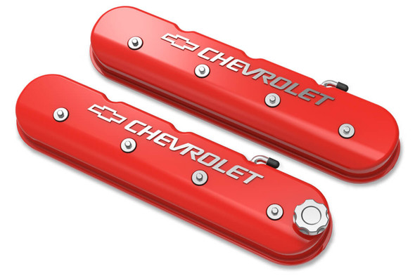 Holley LS Series Valve Covers w/Bowtie Chevrolet Logo HLY241-404