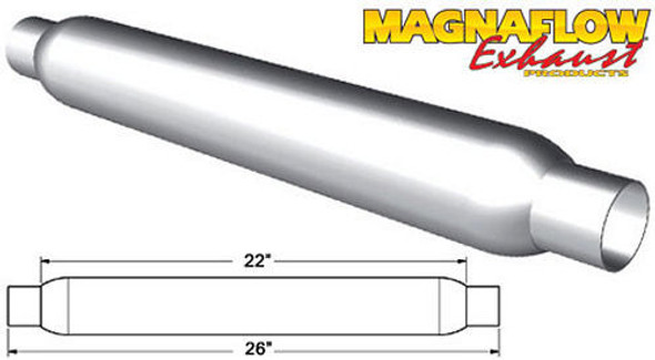 Glass Pack Muffler 2in Aluminized Medium MAG18134