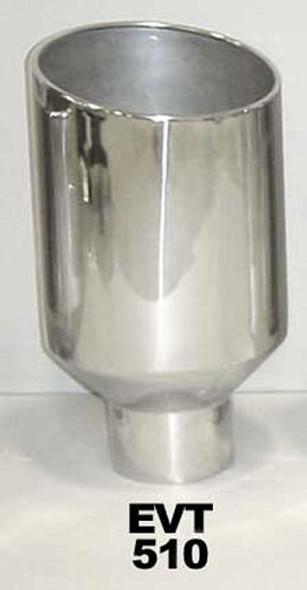 Exhaust Tip 5in x 10in 18in Rolled Pol. Weld-on PYPEVT510