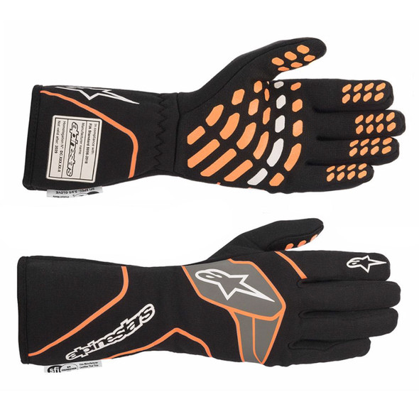 Tech-1 Race Glove Large Black / Orange Fluo ALP3551120-156-L